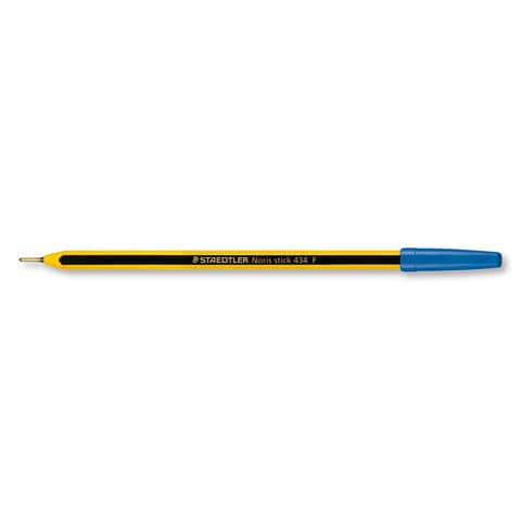 Penna a sfera Staedtler Noris Stick 434 punta F blu - conf. 20 pz - 434 03 F -15